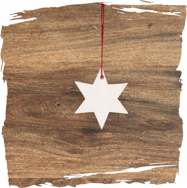 Kleiner Stern, natur, Weihnachtsdeko aus Holz